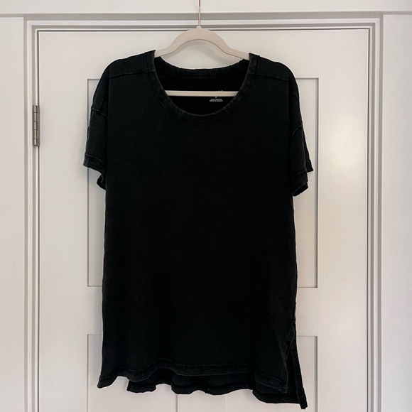 Anthropologie Pilcro Charcoal Short Sleeve Tee Sz M - Picture 4 of 5